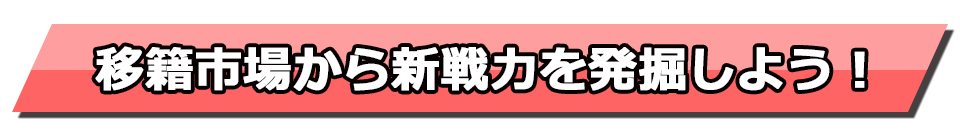 移籍市場からの新戦力